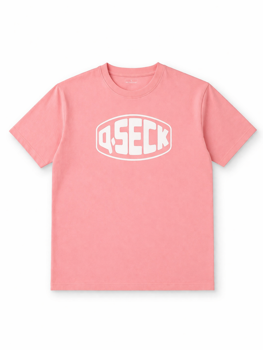 T-shirt Rose QSECK Logo Blanc – T-shirt Streetwear Homme